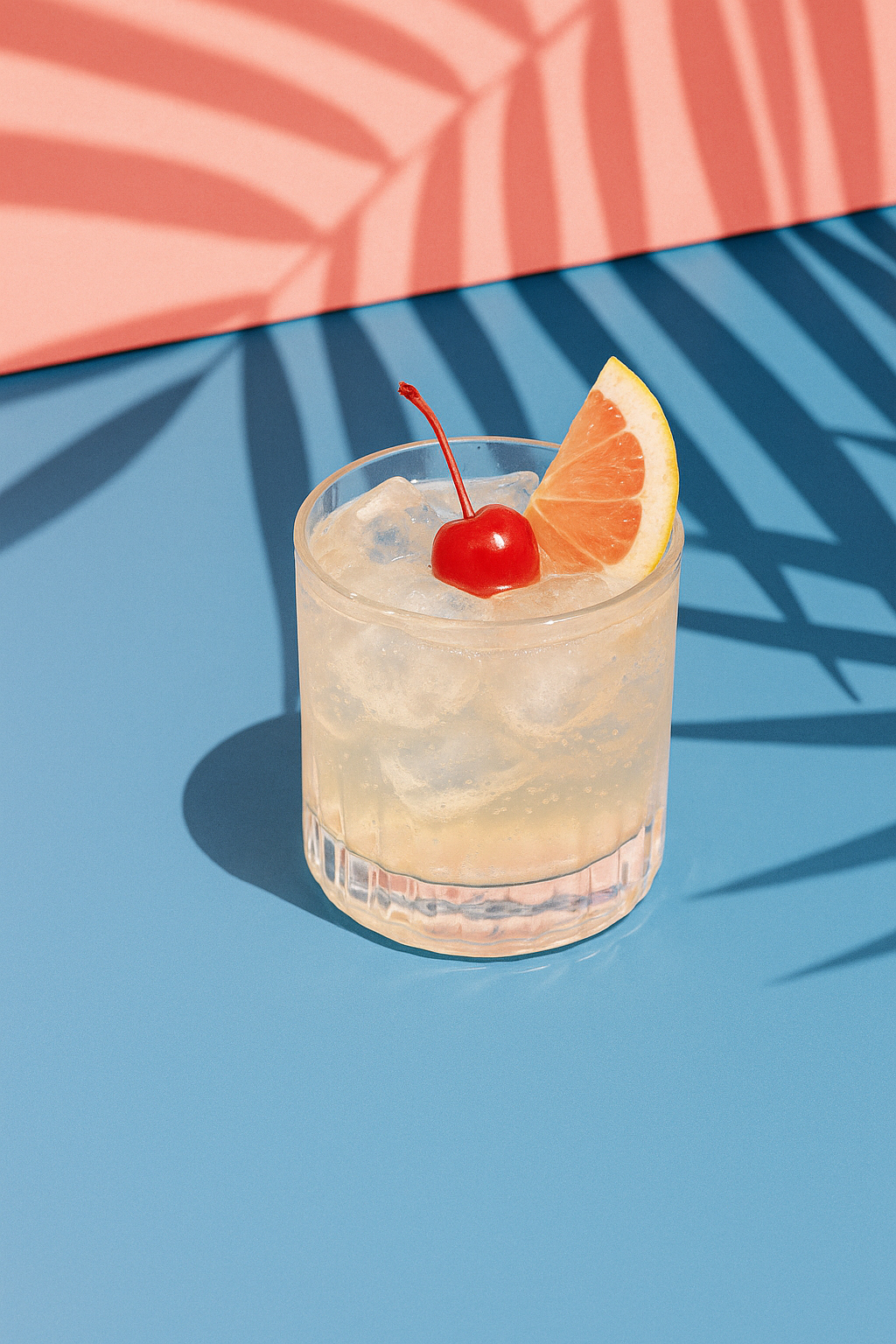 Alpine x Paloma served over ice with a fresh grapefruit garnish