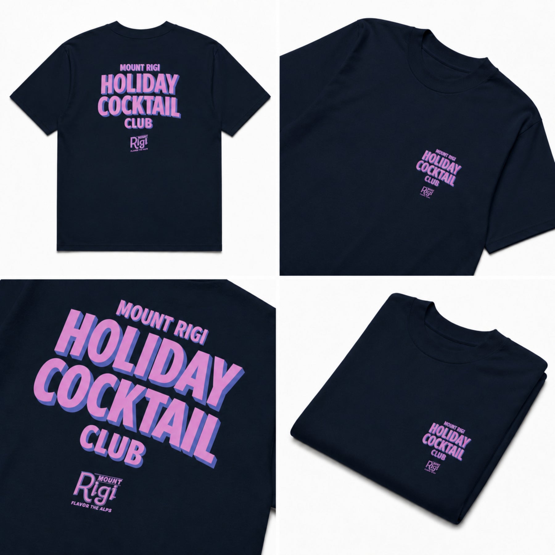 Mount Rigi Holiday Cocktail Club Organic Oversized T-Shirt